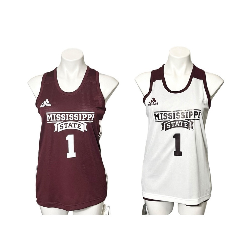 Adidas Mississippi State Reversible Basketball Jersey Tank Size Small New